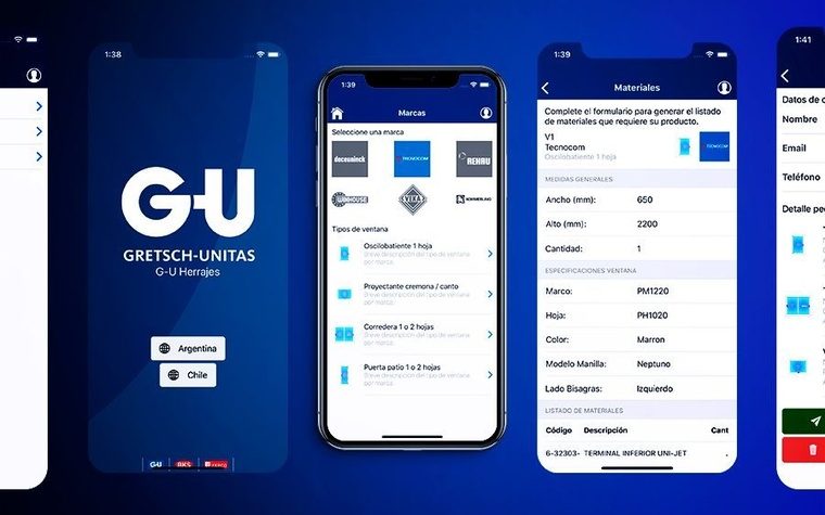 App G-U Herrajes para cotizar materiales de ventanas, hecha por Atumis